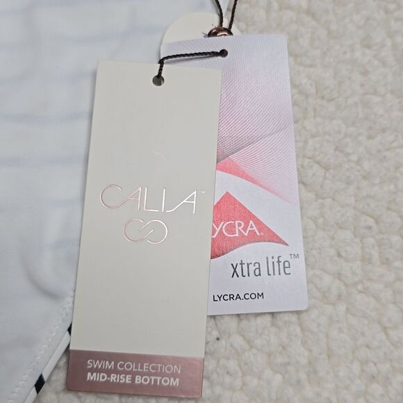 1161 NWT CALIA Women's Mid Rise Wide Banded High Leg Swim Bottoms - Picture 4 of 6